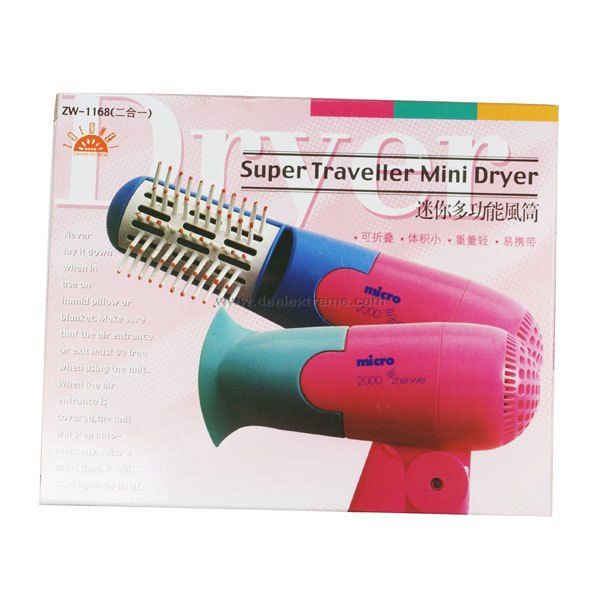 Handy secador de cabelos com pente (AC 110 ~ 220V)