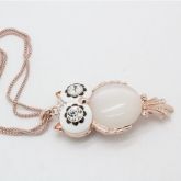 Colar Chic Opal com pingente original em forma de coruja